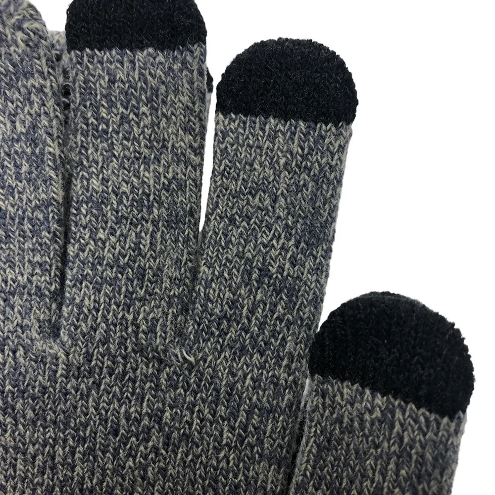 Gloves Greyish/Blue Anti-Skid Gloves Mobile /Everyday Winter Gloves